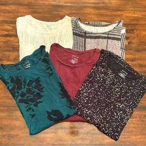 Apt. 9 Tunic Short Sleeve Shirts (5 shirts) - FREE SHIPPING